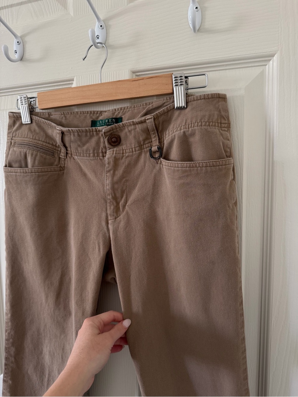Lauren Ralph Lauren Women's Tan Straight-Leg Trousers